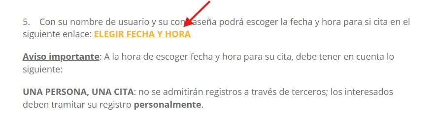 elegir fecha y hora cita lmd