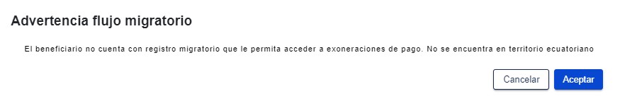 Advertencia pago eVisas