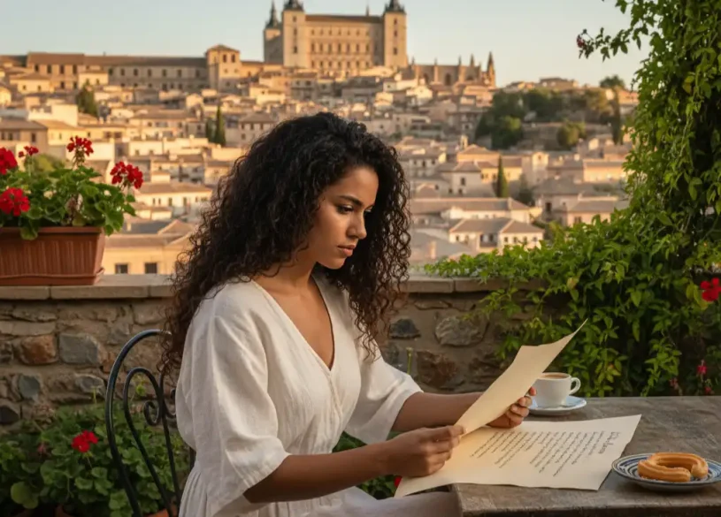 cubana leyendo documento toledo
