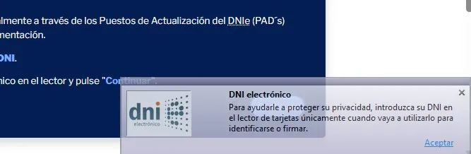 aceptar certificados