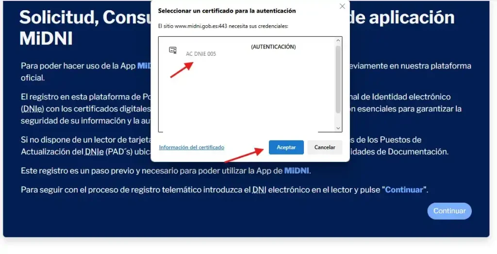 midni certificado