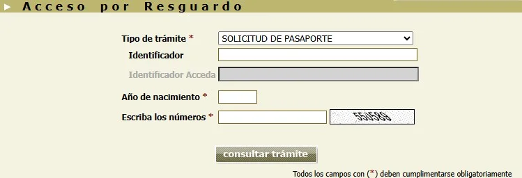 resguardo solcitud pasaporte