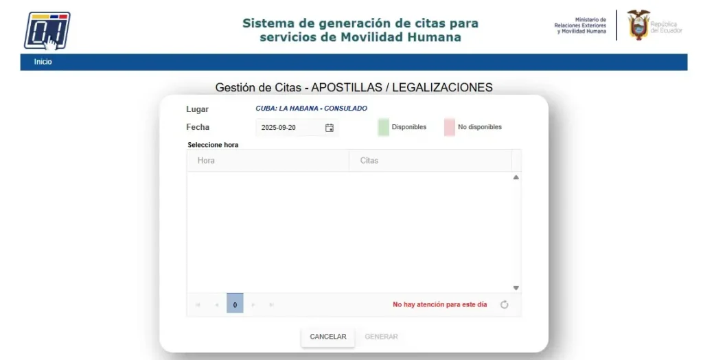 calendario citas
