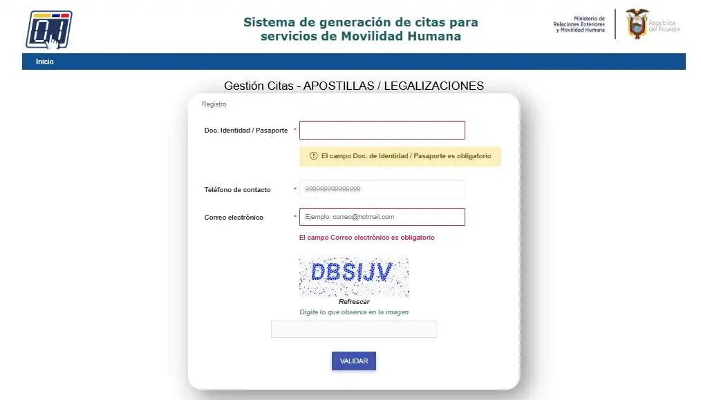 registro legalizacion ecuador