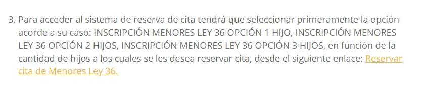 reservar cita menores