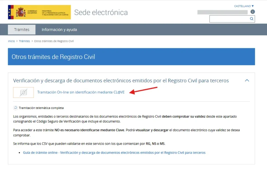 en linea sin clave